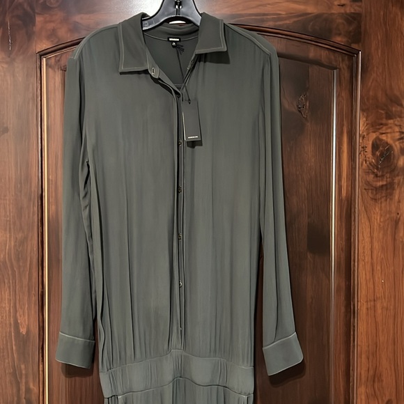 Monrow Crepe Long Sleeve Jumpsuit in Camo - Picture 4 of 6